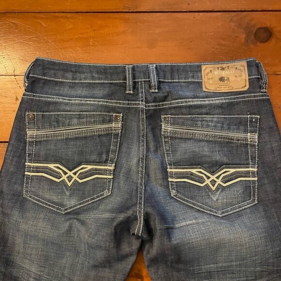 Buffalo Six-X Slim Straight Dark Wash Denim Jeans 34 x 34 - Picture 6 of 9